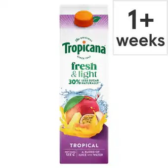 Tesco Tropicana Fresh & Light Tropical Juice Drink 850ml offer