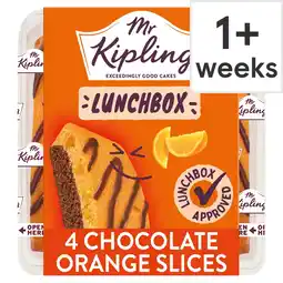 Tesco Mr Kipling Chocolate Orange Lunchbox Cake Slices 4 pack offer