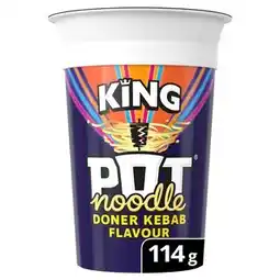 Tesco Pot Noodle Doner Kebab Instant Noodles King Pot 114g offer