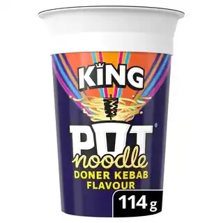 Tesco Pot Noodle Doner Kebab Instant Noodles King Pot 114g offer