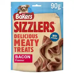 Tesco Bakers Sizzlers Dog Treats Bacon 90G offer