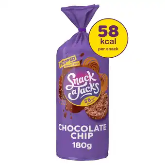 Tesco Snack a Jacks Chocolate Chip Jumbo Rice Cakes 180g offer
