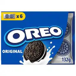 Tesco OREO Lunchbox Vanilla Cookies 6 Pack Multipack 132G offer