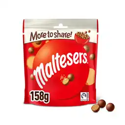Tesco Maltesers Milk Chocolate Pouch Bag 158g offer