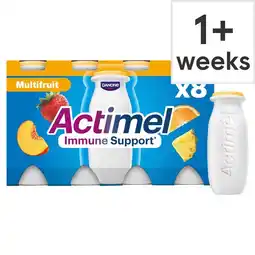 Tesco Actimel Immune Support Live Yoghurt Drink - Multifruit 8x100g offer