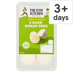 Tesco The Gym Kitchen High Protein Boiled Eggs 4 Pack 175g offer
