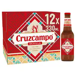 Tesco Cruzcampo Sevilla Lager Beer Bottle 12x330ml offer
