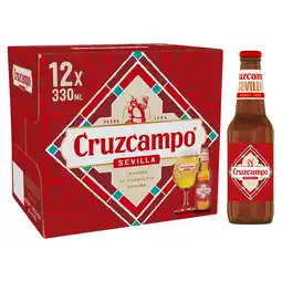 Tesco Cruzcampo Sevilla Lager Beer Bottle 12x330ml offer