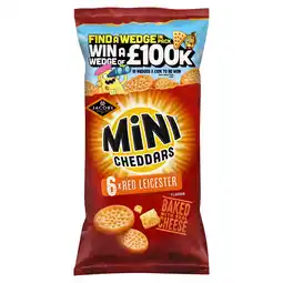 Tesco Jacob's Mini Cheddars Multipack Snacks - Red Leicester 6x23g offer