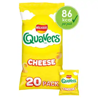 Tesco Walkers Quavers Cheese Flavour Potato Crisps 20 x 16g offer