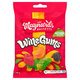 Tesco Maynards Bassetts Wine Gums Sweets Bag 165g offer