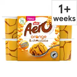 Tesco Aero Orange & Chocolate Mousse 4 x 58g offer