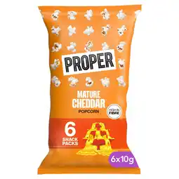 Tesco PROPER Mature Cheddar Popcorn 6 x 10g offer