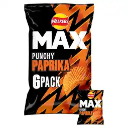 Tesco Walkers Max Paprika Crisps 6X27g offer