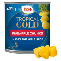 Tesco Dole Gold Pineapple Chunks In Juice 432G offer