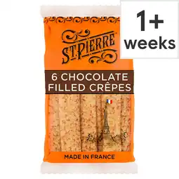 Tesco St Pierre Chocolate Filled French Crepes 6 Pack offer