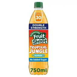 Tesco Fruit Shoot Double Strength Tropical Jungle No Added Sugar Squash 750ml offer