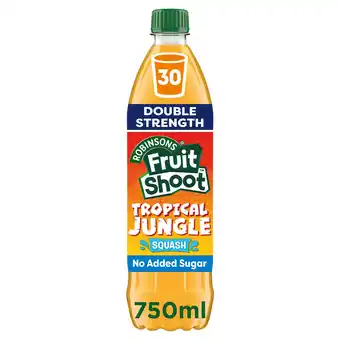 Tesco Fruit Shoot Double Strength Tropical Jungle No Added Sugar Squash 750ml offer