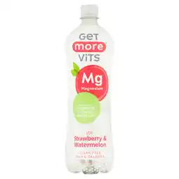 Tesco Get More Vits Magnesium Still Strawberry & Watermelon 1 litre offer