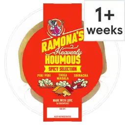 Tesco Ramona's Heavenly Houmous Spicy Selection 300g offer