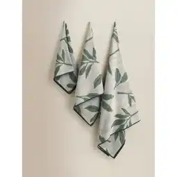 Asda George Home Green Sanctuary Leaf Cotton Bath Towel offer
