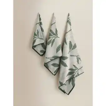 Asda George Home Green Sanctuary Leaf Cotton Bath Towel offer