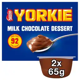 Iceland Yorkie Milk Chocolate Dessert 2 x 65g (130g) offer