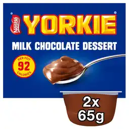 Iceland Yorkie Milk Chocolate Dessert 2 x 65g (130g) offer