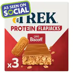 Morrisons Trek Protein Flapjacks Biscoff 3x50g offer