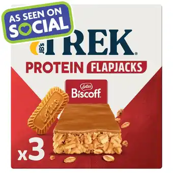 Morrisons Trek Protein Flapjacks Biscoff 3x50g offer