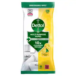 Tesco Dettol Multi-purpose Cleaning Wipes Citrus 126 Pack offer