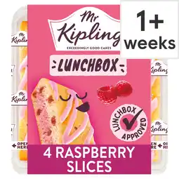 Tesco Mr Kipling Raspberry Lunchbox Cake Slices 4 pack offer