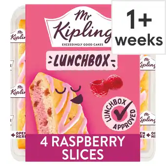 Tesco Mr Kipling Raspberry Lunchbox Cake Slices 4 pack offer