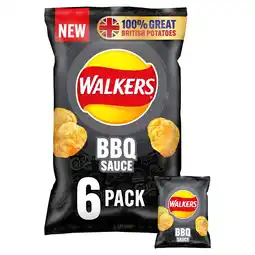 Tesco Walkers BBQ Sauce Multipack Crisps 6 x 25g offer