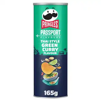 Tesco Pringles Passport Flavours Thai Style Green Curry Flavour 165g offer