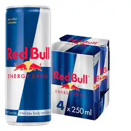 Tesco Red Bull Energy Drink 4 X 250Ml offer