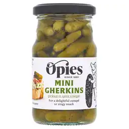 Tesco Opies Mini Gherkins 227G offer