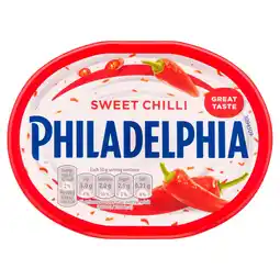 Tesco Philadelphia Sweet Chilli Soft Cream Cheese 165G offer