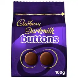 Tesco Cadbury Dark Milk Chocolate Buttons Bag 100G offer