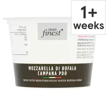 Tesco Tesco Finest Mozzarella Di Bufala Campana PDO 200g offer