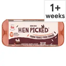 Tesco Hen Picked British Barn Eggs Mixed Weight 10 Pack offer