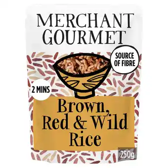 Tesco Merchant Gourmet Brown, Red & Wild Rice 250g offer