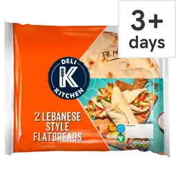 Tesco Deli Kitchen Lebanese Style Flatbreads 2 pack offer