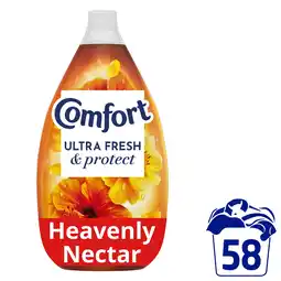 Tesco Comfort Ultra Fresh & Protect Fabric Conditioner Heavenly Nectar 58 Washes 870ml offer