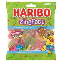Tesco Haribo Zingfest Fizzy Fruit Flavour 150G offer