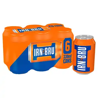 Tesco IRN-BRU Soft Drink Cans 6 x 330ml offer