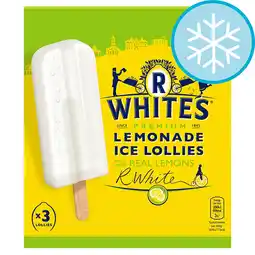 Tesco R Whites Lemonade Lollies 3 x 74ml offer