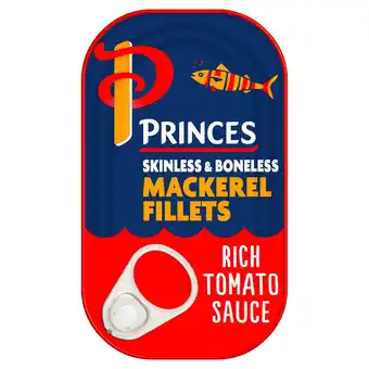 Tesco Princes Skinless Boneless Mackerel Fillets In Tomato Sauce 125G offer