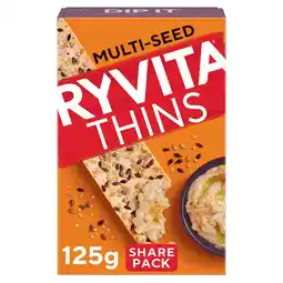 Tesco Ryvita Multiseed Thins 125G offer