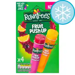 Tesco Rowntree's Fruit Push Up Ice Lollies - Orange & Blackcurrant 4 x 90ml offer